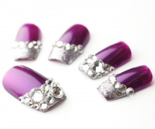 Very Nice Re-Usable Rhinestone Nail Art Pictures